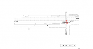 名鉄／岐南駅／／№107駅看板、位置図