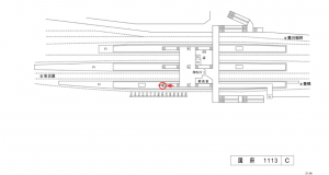 名鉄／国府駅／／№202駅看板、位置図