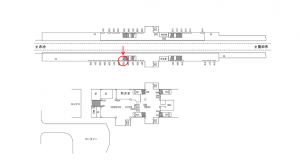 名鉄／日進駅／／№225駅看板、位置図