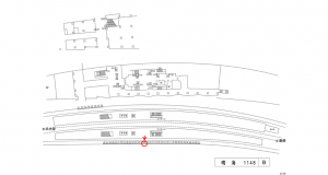 名鉄／鳴海駅／／№120駅看板、位置図