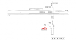 名鉄／新那加駅／／№201駅看板、位置図