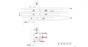 名鉄／新安城駅／／№256駅看板、位置図