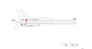 名鉄／桜駅／／№102駅看板、位置図