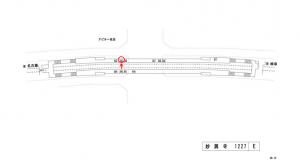 名鉄／妙興寺駅／／№205駅看板、位置図