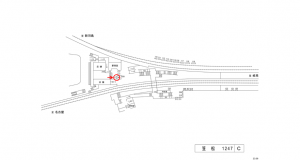 名鉄／笠松駅／／№217駅看板、位置図