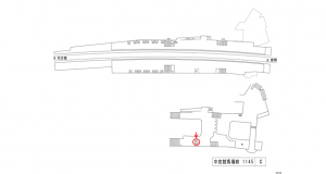 名鉄／中京競馬場前駅／／№222駅看板、位置図