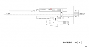 名鉄／守山自衛隊前駅／／№205駅看板、位置図