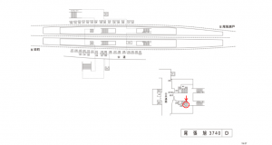 名鉄／尾張旭駅／／№204駅看板、位置図