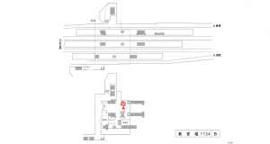 名鉄／新安城駅／／№243駅看板、位置図