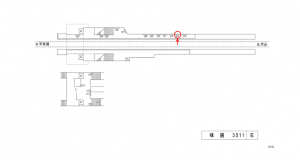 名鉄／味鋺駅／／№213駅看板、位置図