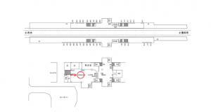 名鉄／日進駅／／№235駅看板、位置図