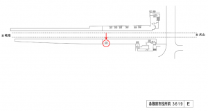 名鉄／各務原市役所前駅／／№212駅看板、位置図