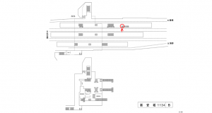 名鉄／新安城駅／／№208駅看板、位置図