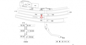 名鉄／新鵜沼駅／／№106駅看板、位置図