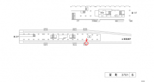 名鉄／栄町駅／／№315駅看板、位置図