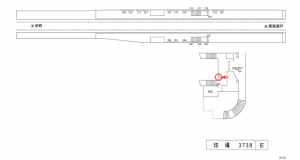 名鉄／印場駅／／№228駅看板、位置図