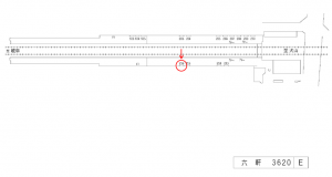 名鉄／六軒駅／／№216駅看板、位置図