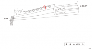 名鉄／喜多山駅／／№122駅看板、位置図