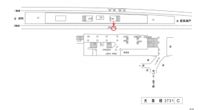 名鉄／大曽根駅／／№113駅看板、位置図