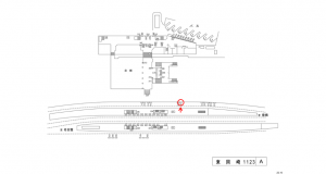 名鉄／東岡崎駅／／№124駅看板、位置図