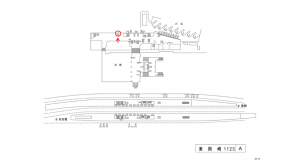 名鉄／東岡崎駅／／№518駅看板、位置図