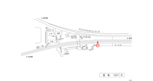 名鉄／笠松駅／／№216駅看板、位置図