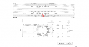 名鉄／名鉄一宮駅／／№351駅看板、位置図