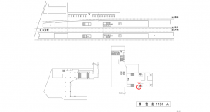 名鉄／神宮前駅／／№209駅看板、位置図