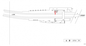 名鉄／水野駅／／№213駅看板、位置図