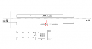 名鉄／味岡駅／／№107駅看板、位置図