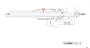 名鉄／守山自衛隊前駅／／№202駅看板、位置図