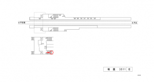 名鉄／味鋺駅／／№202駅看板、位置図