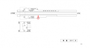 名鉄／味鋺駅／／№201駅看板、位置図