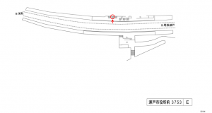 名鉄／瀬戸市役所前駅／／№102駅看板、位置図