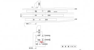 名鉄／新安城駅／／№260駅看板、位置図