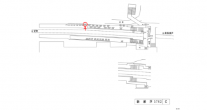 名鉄／新瀬戸駅／／№107駅看板、位置図