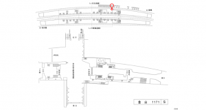 名鉄／金山駅／／№110駅看板、位置図