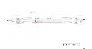 名鉄／妙興寺駅／／№203駅看板、位置図