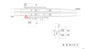 名鉄／尾張旭駅／／№116駅看板、位置図