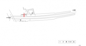 名鉄／一ツ木駅／／№103駅看板、位置図