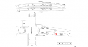 名鉄／金山駅／／№209駅看板、位置図