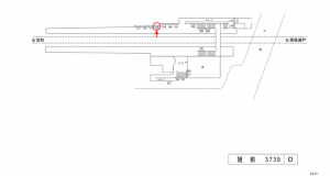 名鉄／旭前駅／／№120駅看板、位置図