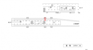 名鉄／栄町駅／／№340駅看板、位置図