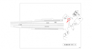 名鉄／名鉄岐阜駅／／№208駅看板、位置図