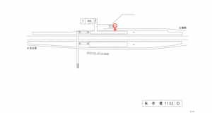 名鉄／矢作橋駅／／№103駅看板、位置図