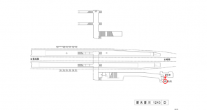 名鉄／新木曽川駅／／№206駅看板、位置図