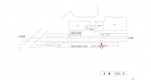 名鉄／大里駅／／№204駅看板、位置図