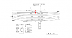 名鉄／犬山駅／／№142駅看板、位置図