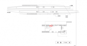 名鉄／前後駅／／№206駅看板、位置図