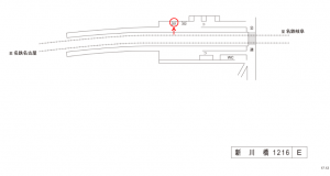 名鉄／新川橋駅／／№201駅看板、位置図